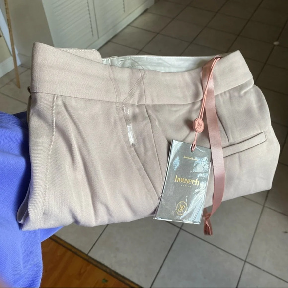 NWT House of CB Alivia BEIGE LOOSE FIT TROUSERS straight leg minimalist size M - Picture 8 of 16